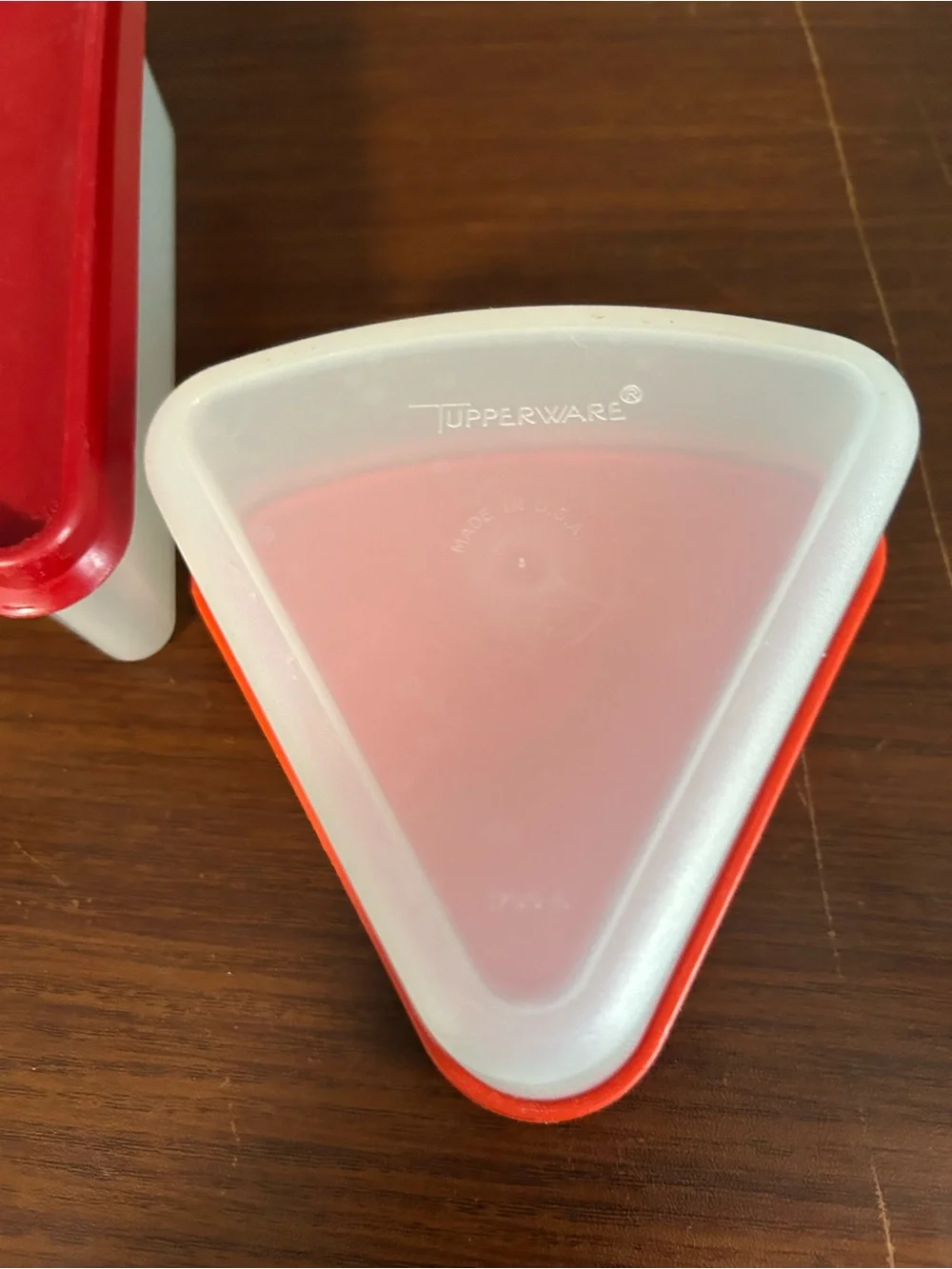 Tupperware pair triangular